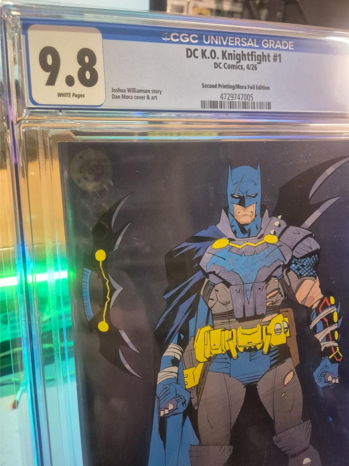 DC K.O. Knightfight #1, CGC 9.8 TOP POP! 2nd Printing Dan Mora Foil Variant