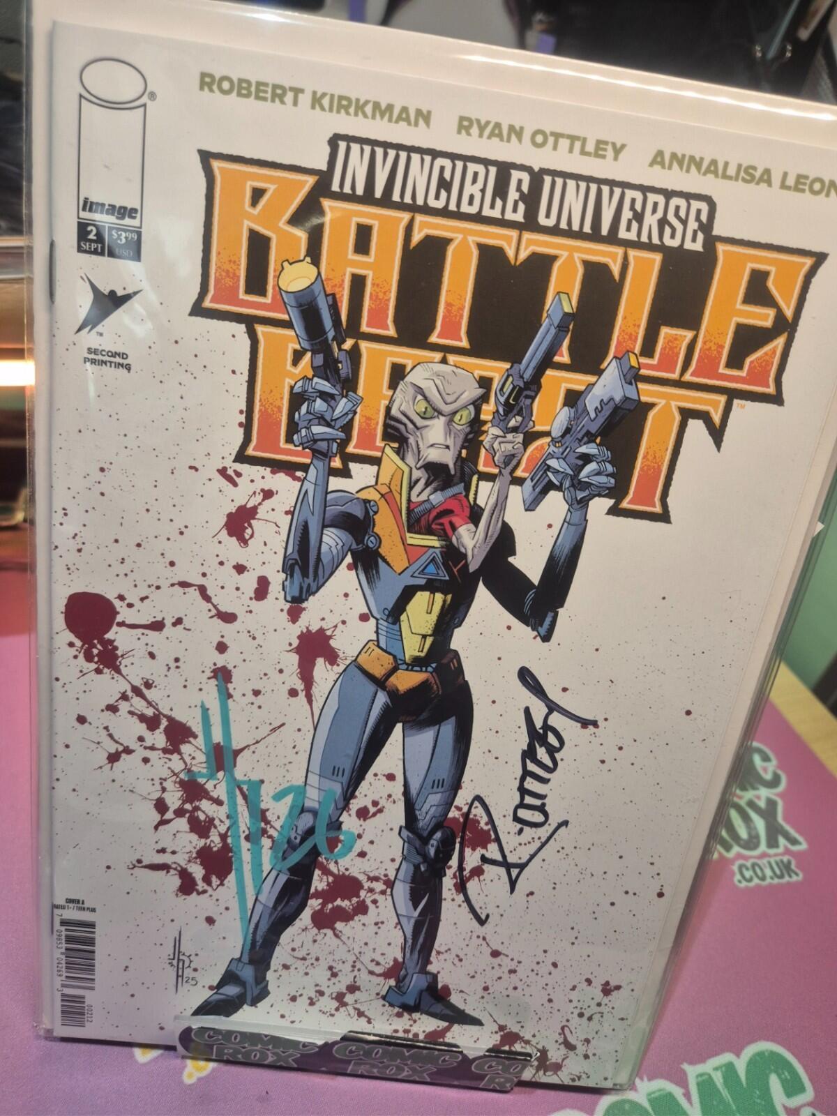 Battle Beast #2, 2nd Print, 2x Signed Howard & Ottley COA, NM