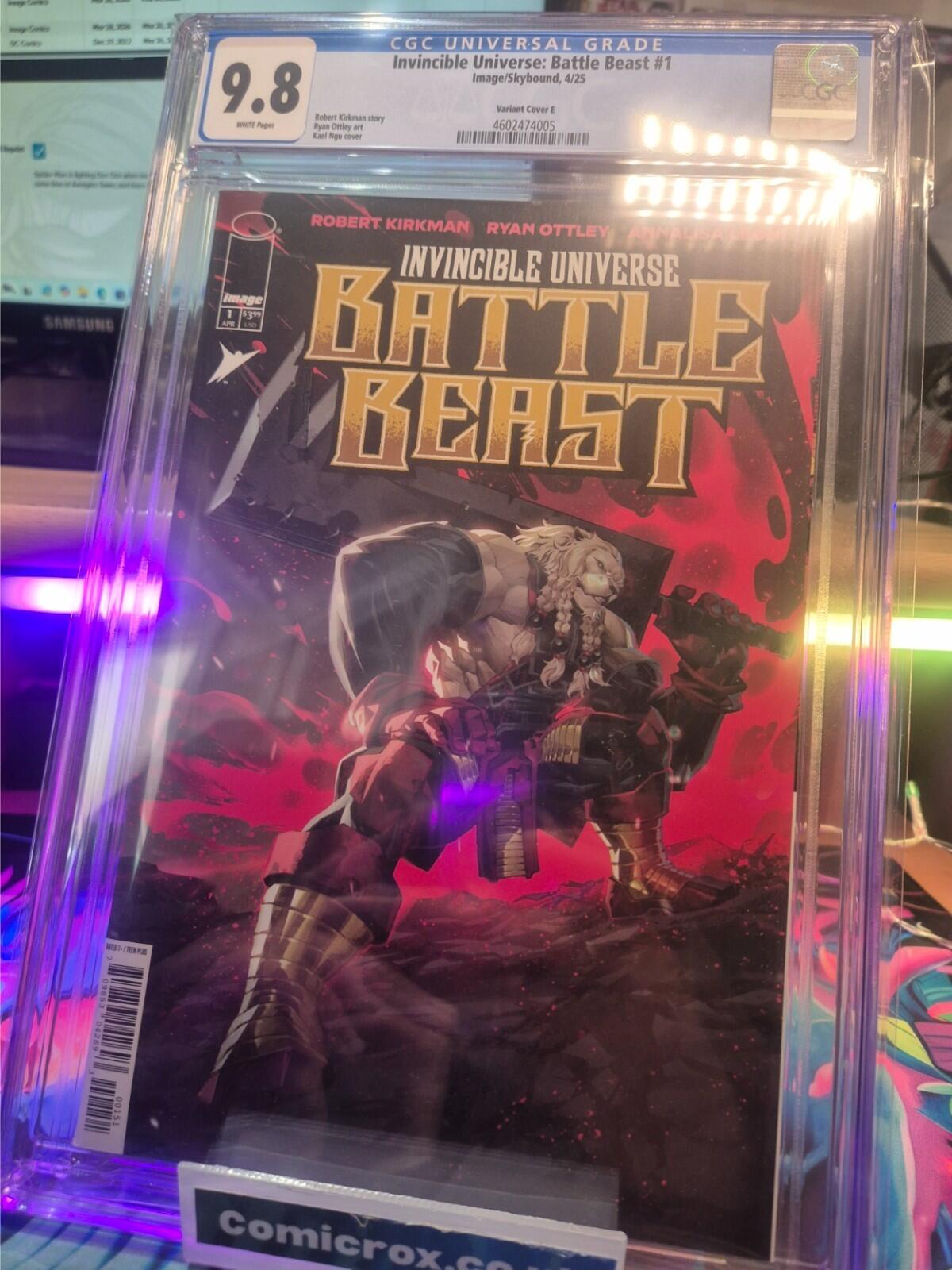 Invincible Universe Battle Beast #1 CGC 9.8, 1:25 Variant Cover by E Kael Ngu