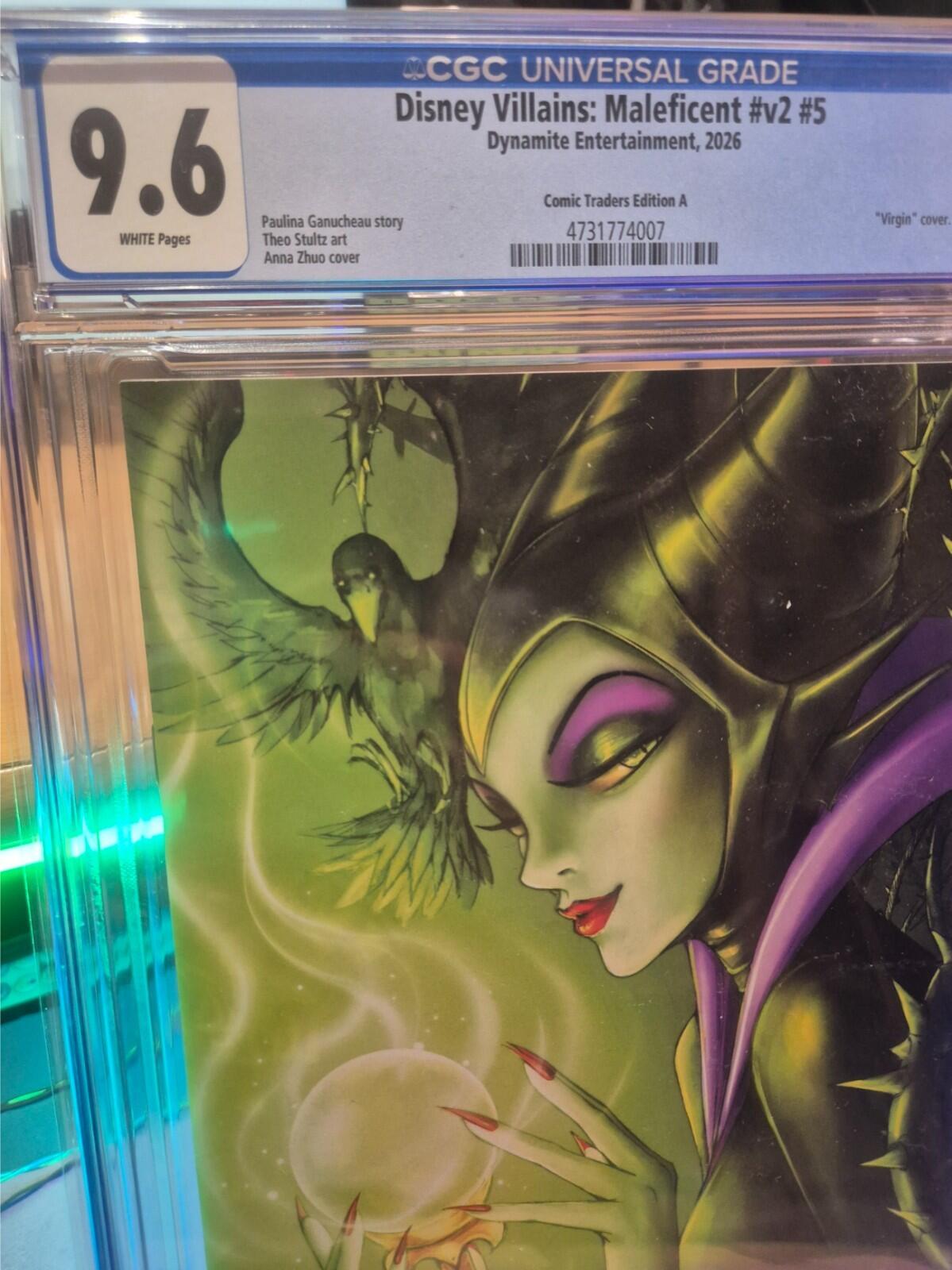 Disney Villains: Maleficent #5, CGC 9.6,  Anna Zhuo Green Virgin Variant