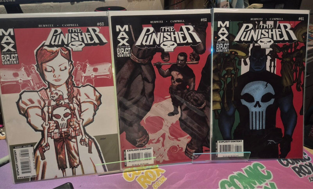 The Punisher Set, Issues #61, 62 & 63, Dave Johnson 2008, All NM