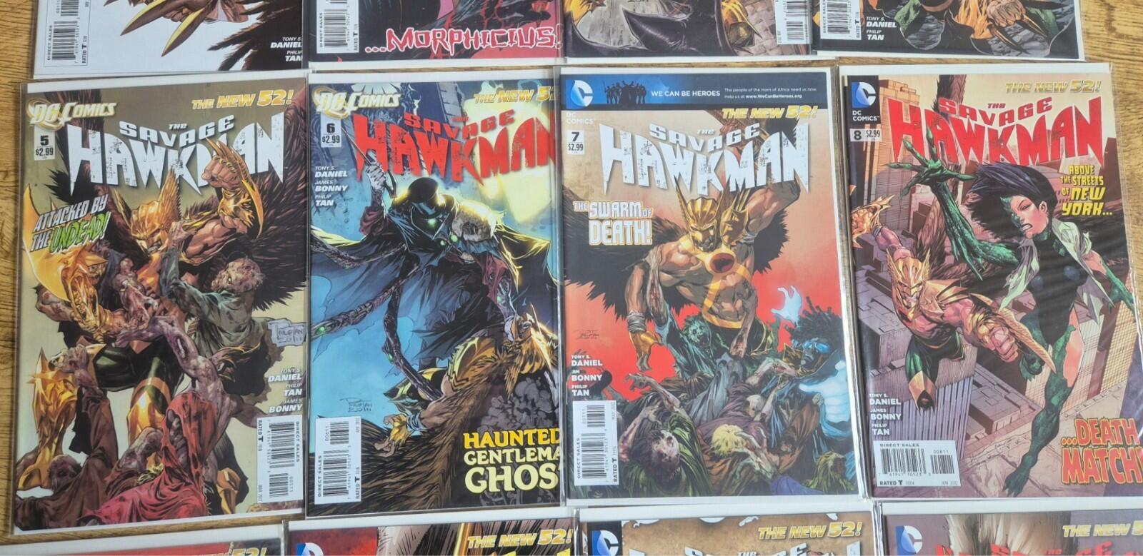 Savage Hawkman #1 - #12, (12 Books) DC New 52, All Bagged and Boarded VF/NM